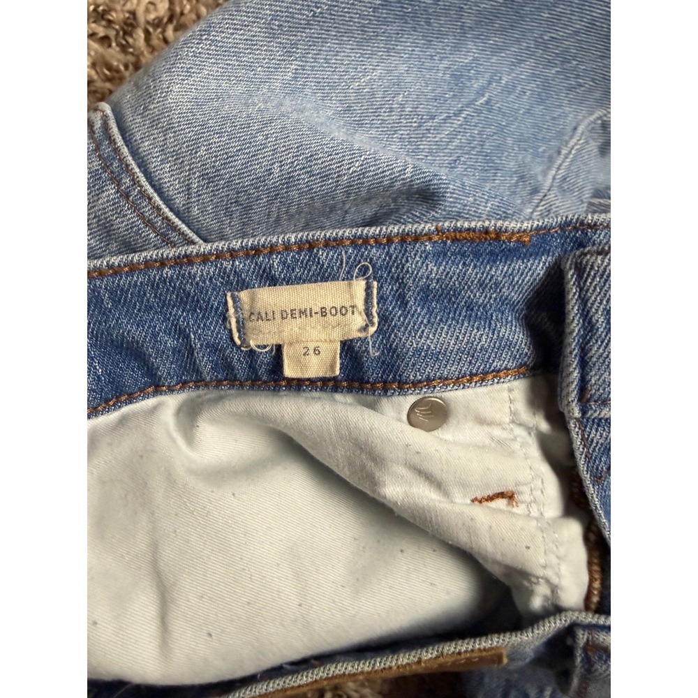 Madewell Cali Demi-Boot Jeans Light Wash Button Fly High Rise Size 26 - Picture 2 of 7